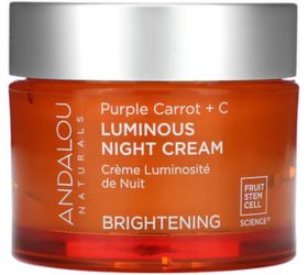 Andalou Naturals Crema de noche luminosa zanahoria morada + C